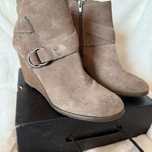 Women's Suede Wedge Ankle Boots